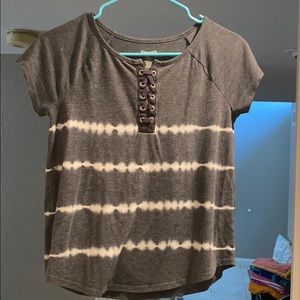 Grey and white shirt